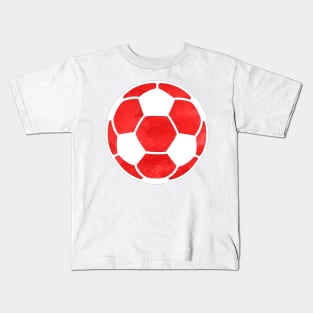 Soccer Ball Red Kids T-Shirt